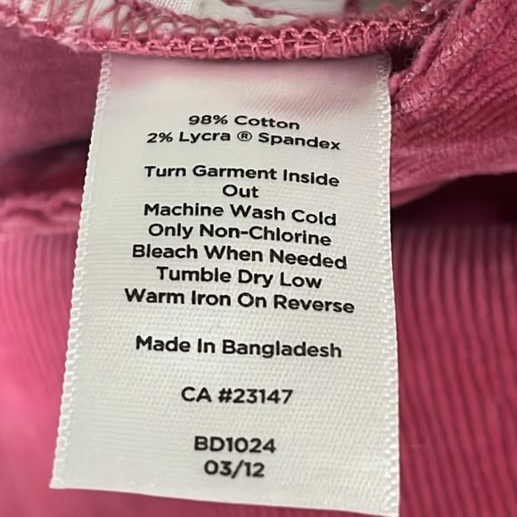Super Cute Pink Corduroy Talbots Pants - Picture 10 of 13